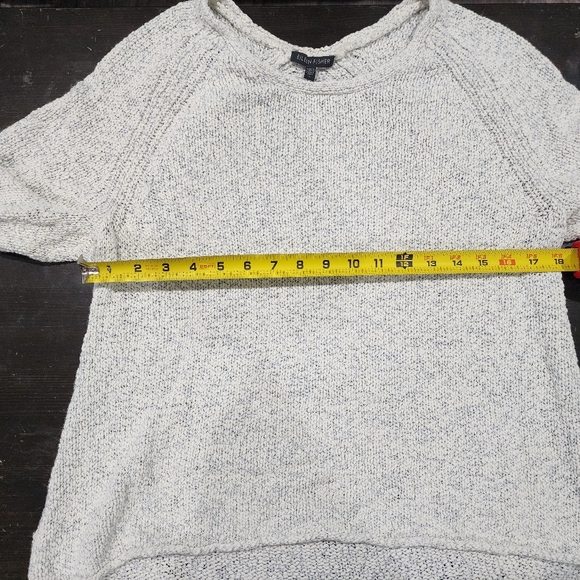 EILEEN FISHER | Cotton Crimp Crew Neck Long Top | Large | Sea Salt - Picture 9 of 9